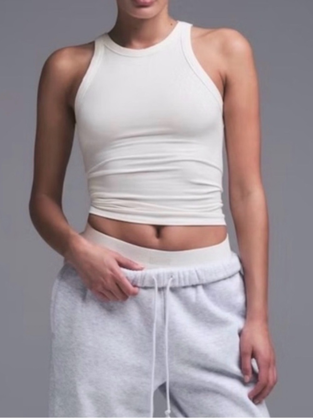 skims cotton jersey high neck tank
